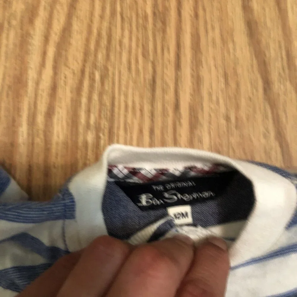 ben sherman baby boy striped pocket t-shirt size 12 Months - Picture 4 of 7